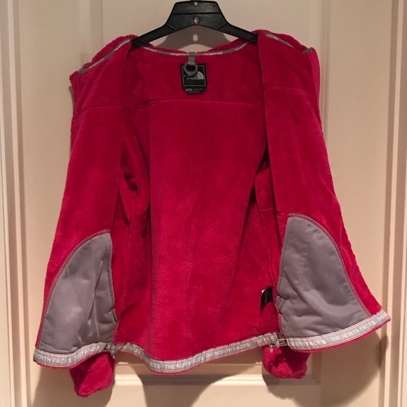 North Face Hot Pink Hooded Fleece Jacket - Picture 12 of 13